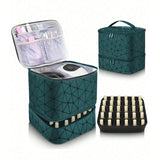 Large Cosmetic Bag | Portable Nail Polish Storage Case with Adjustable Dividers - Silk Rolla