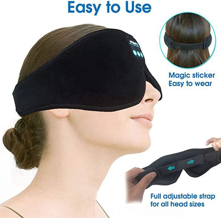 Bluetooth Sleep Eye Mask - Ultra Soft Wireless Music Mask for Travel, Meditation, and Sleep