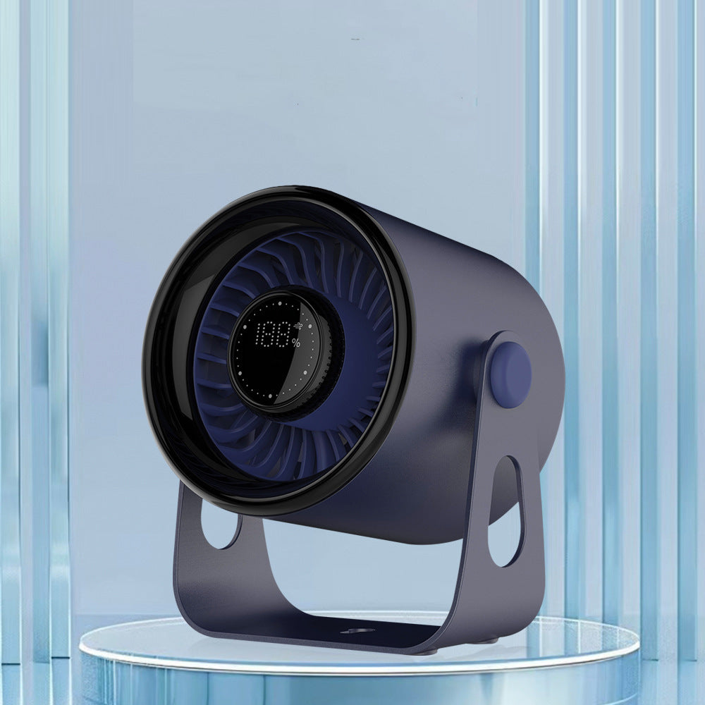 Modern Desktop Fan with Adjustable Angle | Digital Display for Precise Cooling - Silk Rolla