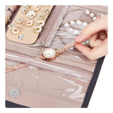 Portable Travel Jewellery Organiser | Foldable Storage Pouch for Earrings, Rings & Necklaces - Silk Rolla