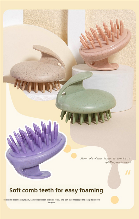 Eco-Friendly Hair Brush Set - Massage Brush, Detangling Comb, and V-shaped Comb for All Hair Types - Silk Rolla