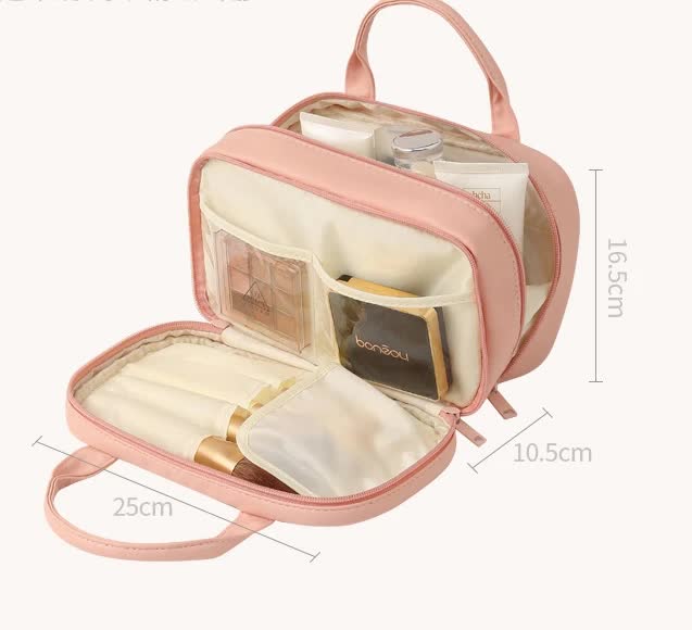 Premium Portable Makeup Bag | Waterproof Travel Cosmetic Organiser - Silk Rolla