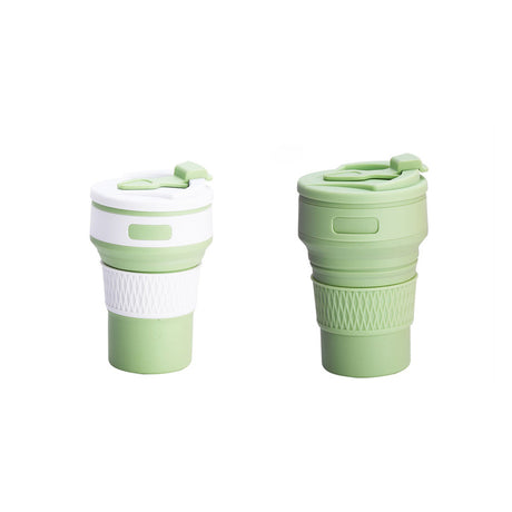 2-Pack Collapsible Silicone Coffee Cups 350ml | Portable, Food-Grade Travel Mugs Safe for Microwave & Freezer - Silk Rolla