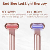 LED Light Therapy Face Wand | Portable Eye Care Device with EMS Microcurrent & Red Light Therapy for Wrinkles & Dark Circles - Silk Rolla