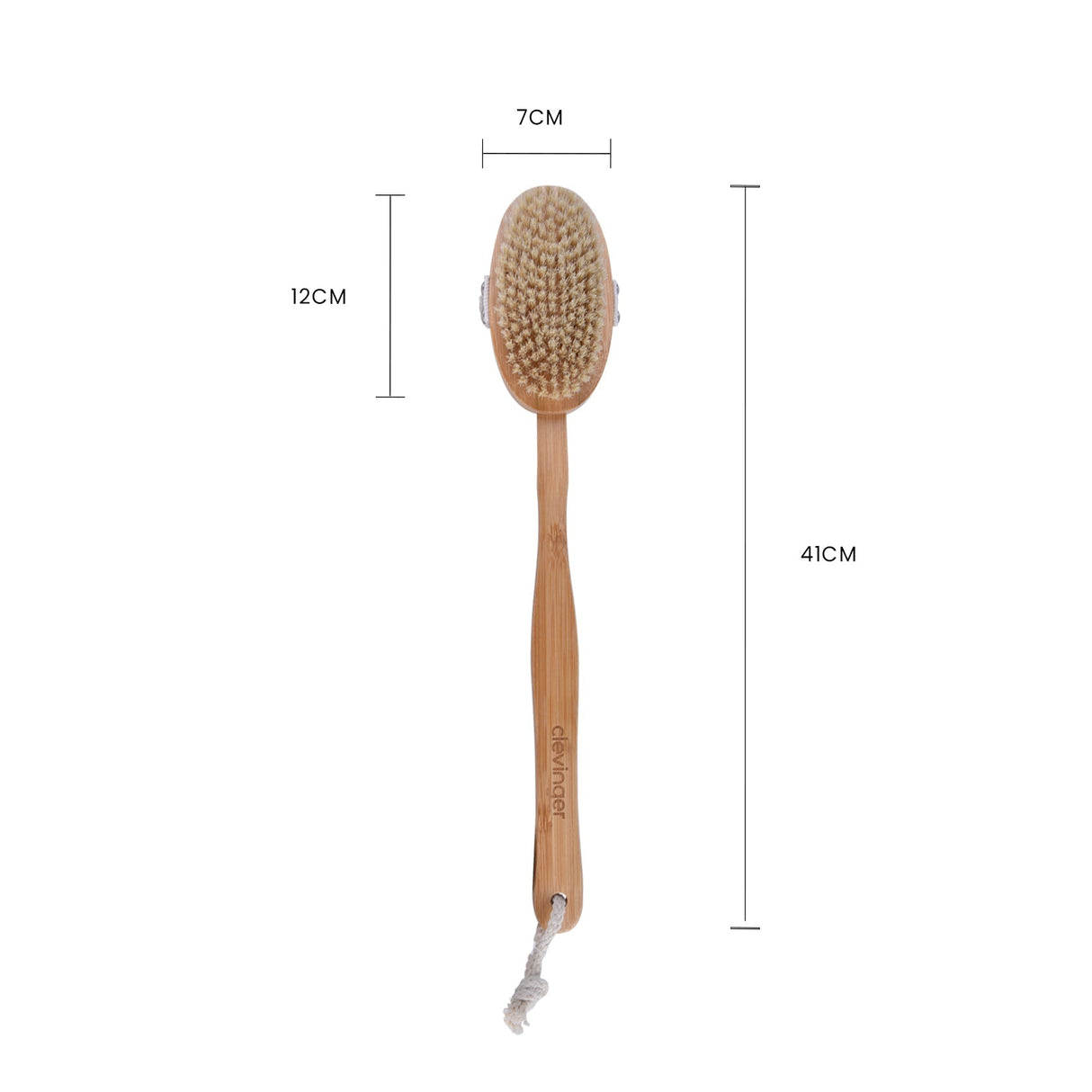 Bamboo Bath & Body Brush | Long Handle Exfoliating Brush for Smooth Skin - Silk Rolla