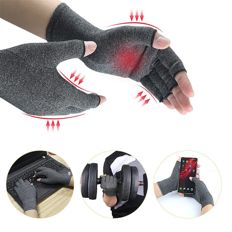 Compression Gloves, Therapeutic Heated Pain Relief for Joints - Silk Rolla