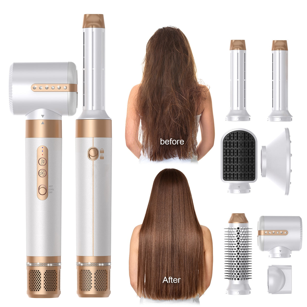 SILK ROLLA Professional 7-In-1 Hair Styler, Volumising Brush & Dryer - Silk Rolla